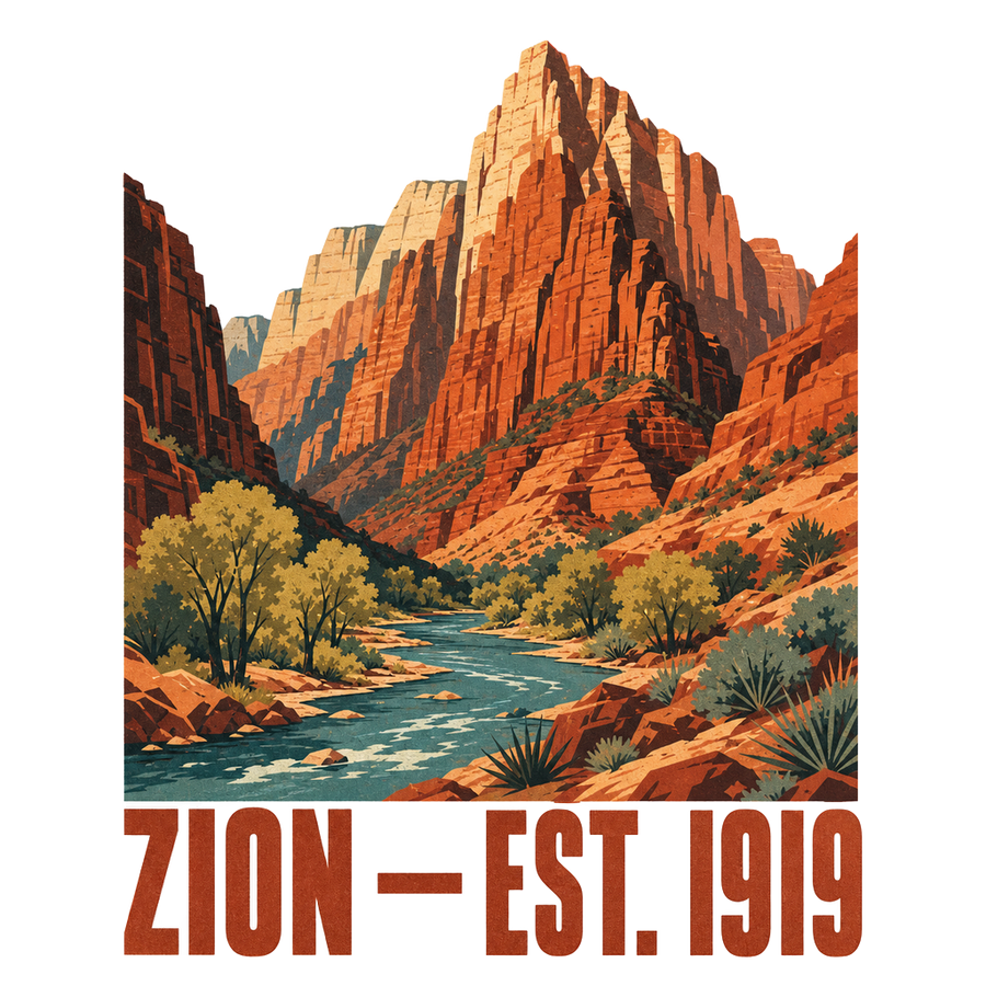 National Park T-Shirt — Poster-Style Park Art