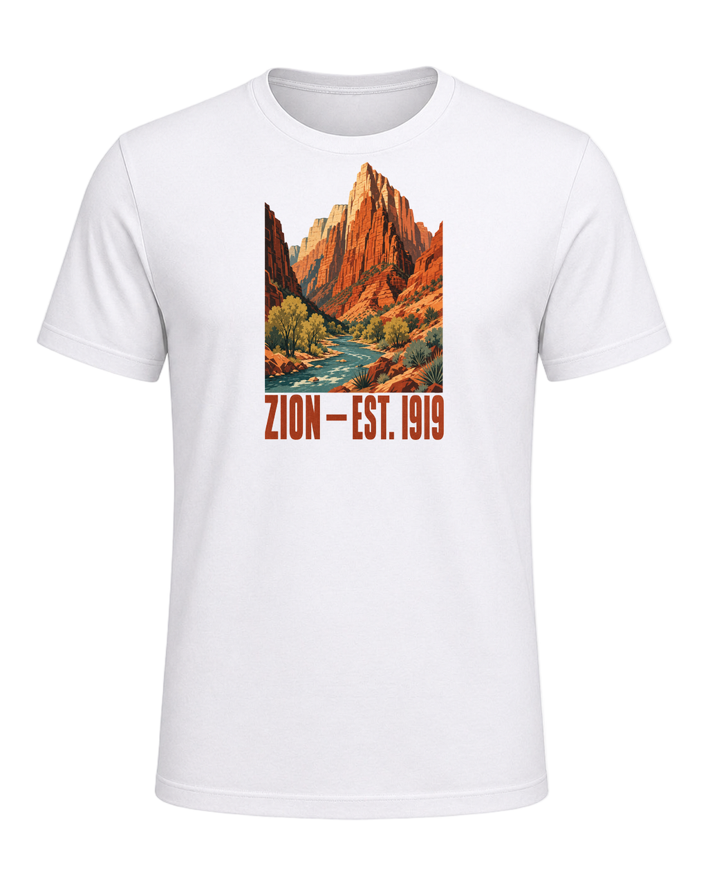 National Park Specific (WPA Style) — White