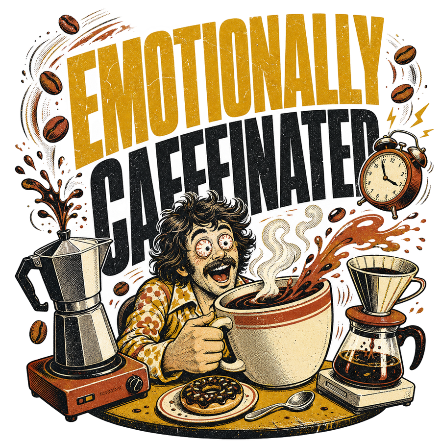 Coffee Humor T-Shirt — Emotionally Caffeinated