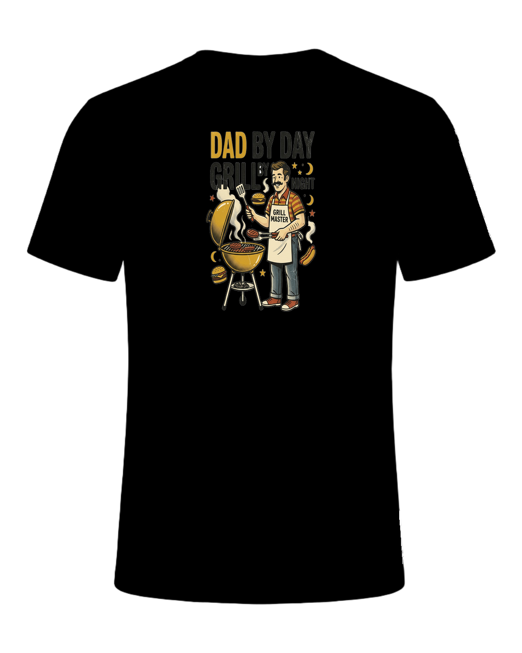 DAD BY DAY GRILL BY NIGHT — Black