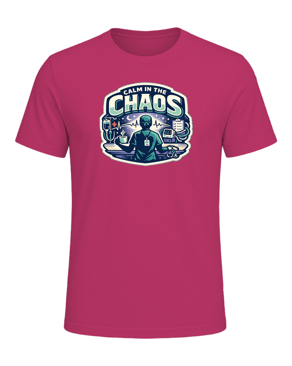 Calm In The Chaos Tee — Berry