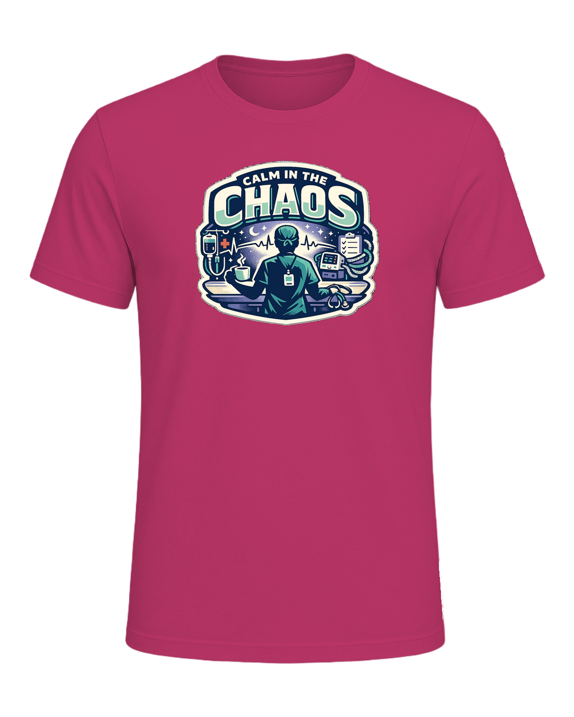 Calm In The Chaos Tee — Berry
