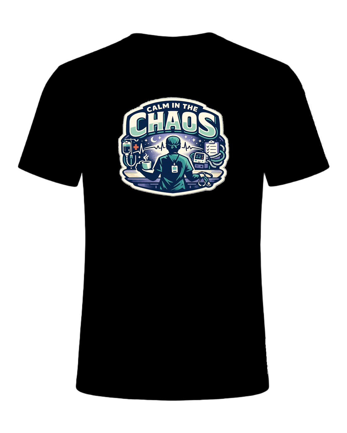Calm In The Chaos Tee — Black
