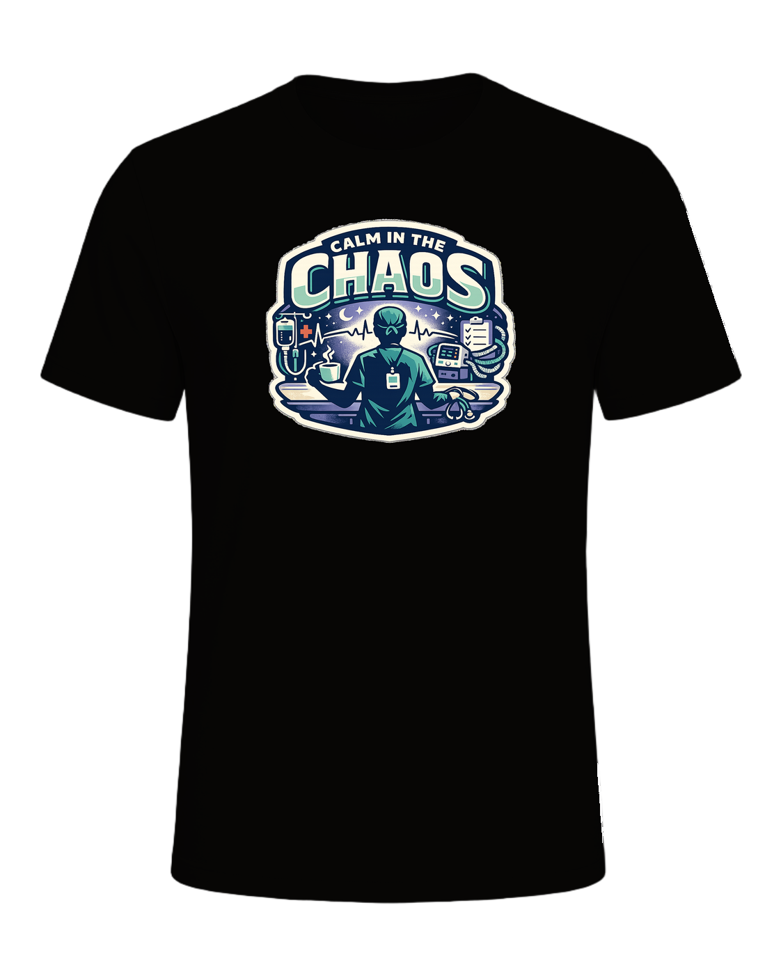 Calm In The Chaos Tee — Black Heather