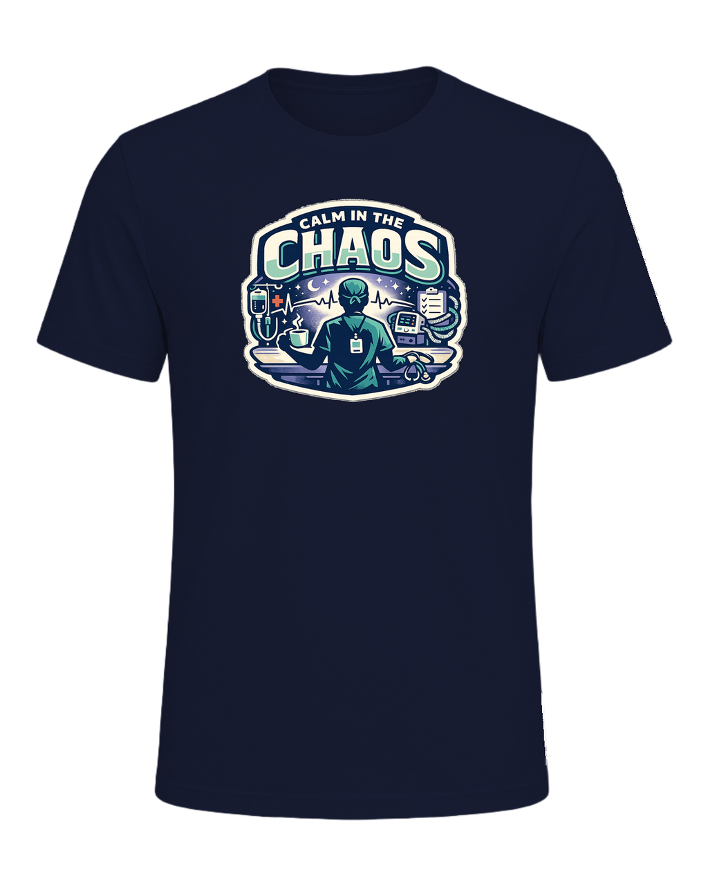 Calm In The Chaos Tee — Navy