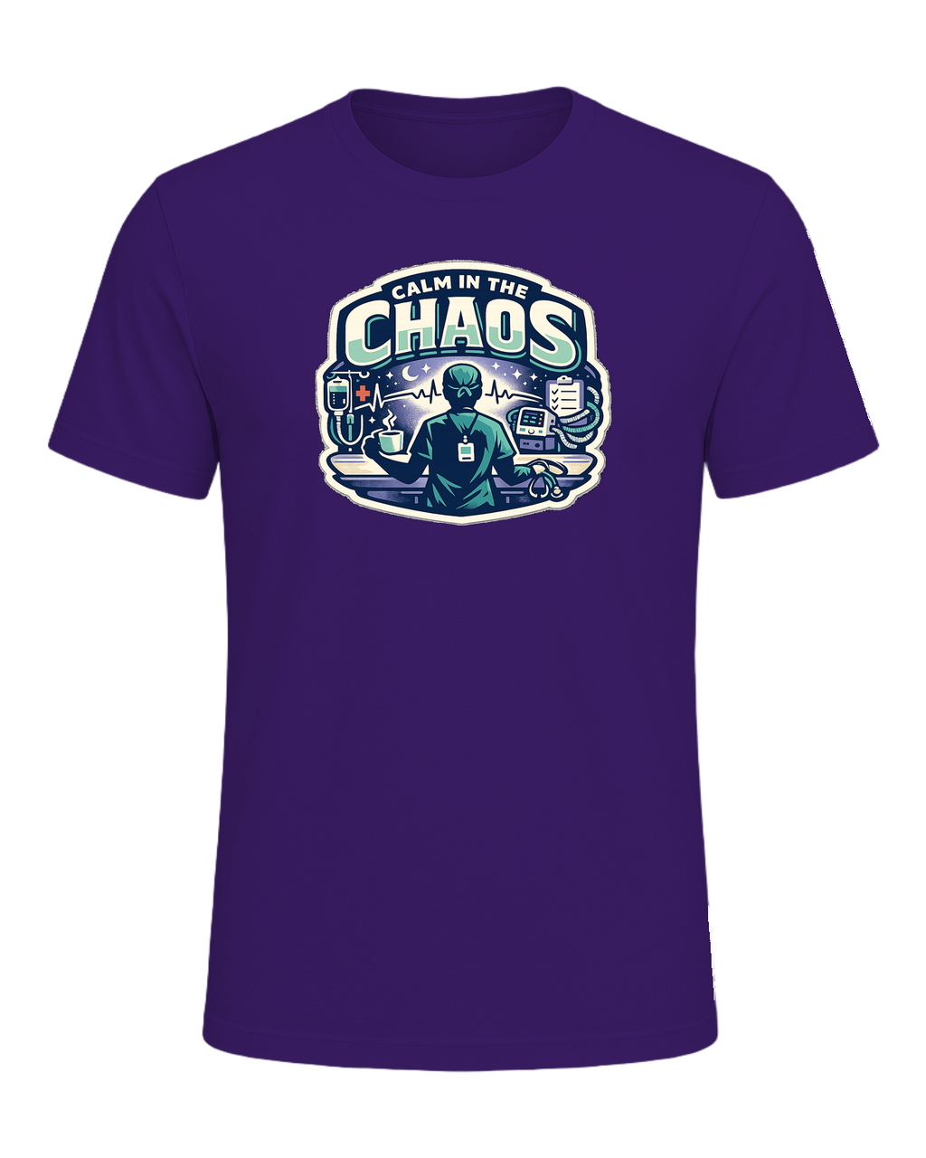 Calm In The Chaos Tee — Team Purple
