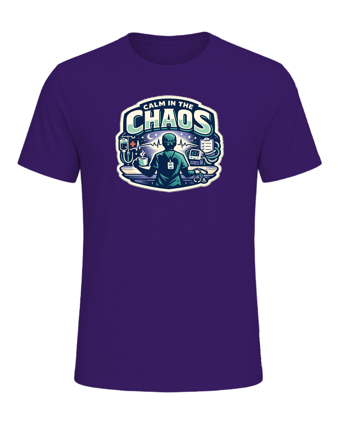 Calm In The Chaos Tee — Team Purple