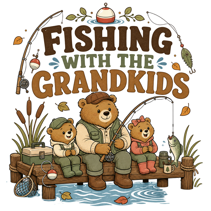 FISHING WITH THE GRANDKIDS (Cute Cartoon)
