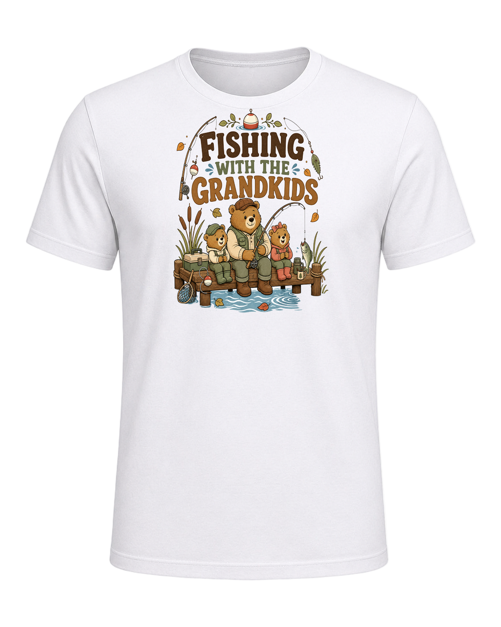 FISHING WITH THE GRANDKIDS — White