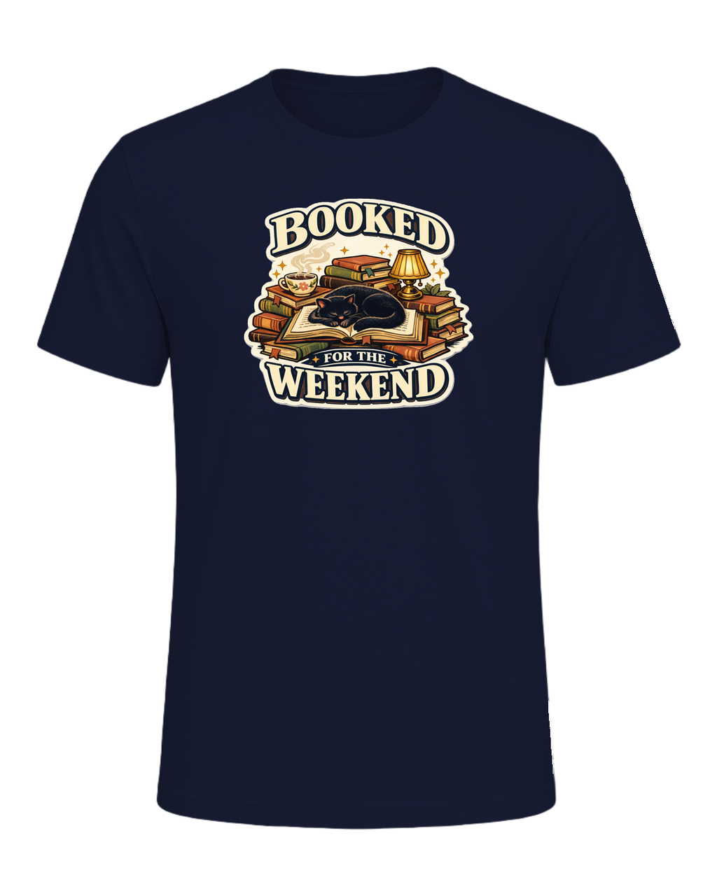 Booked For The Weekend Tee — Navy
