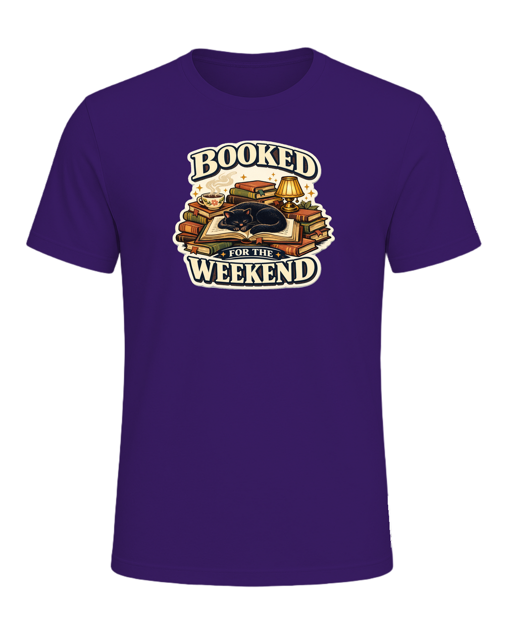 Booked For The Weekend Tee — Team Purple