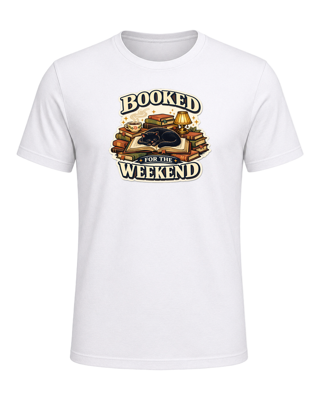 Booked For The Weekend Tee — White