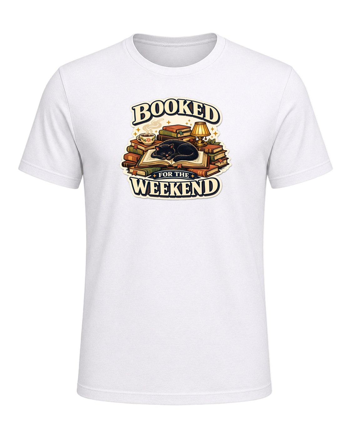 Booked For The Weekend Tee — White