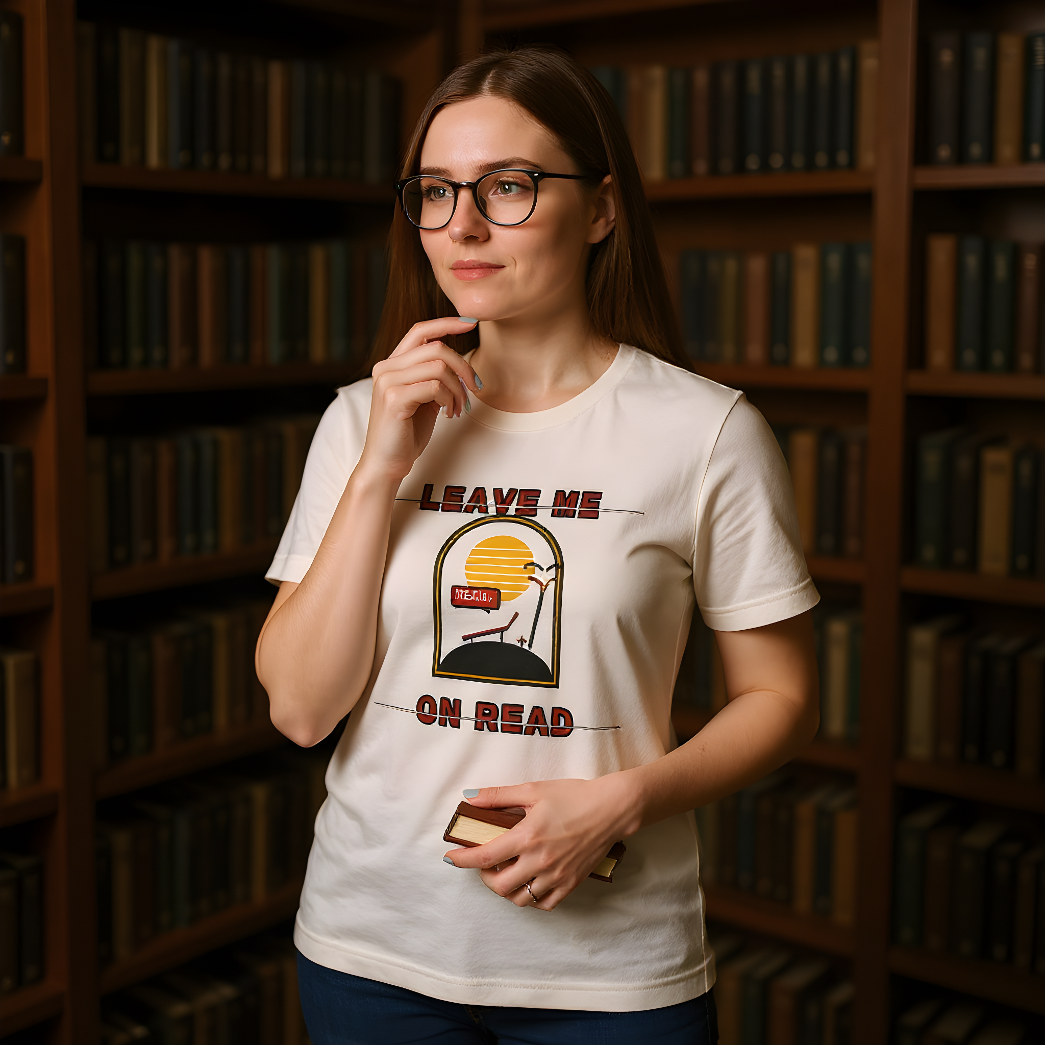 Funny Cozy T-Shirt — Leave Me on Read — relax chill t-shirt design
