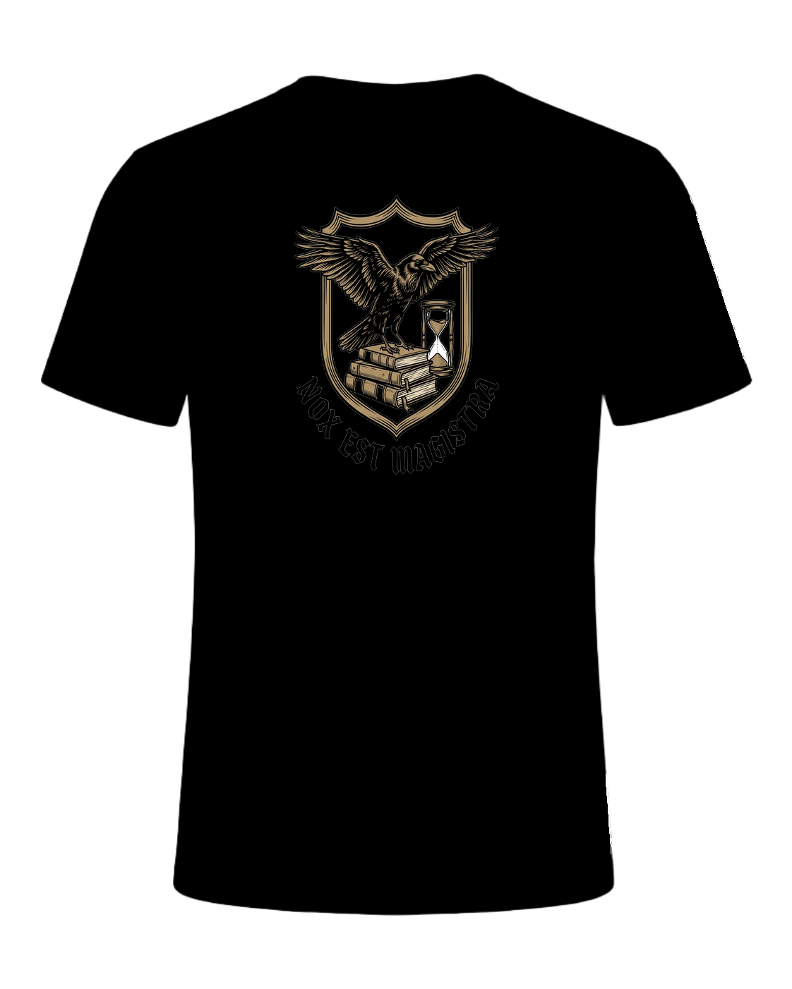 Latin Motto Crest — Black