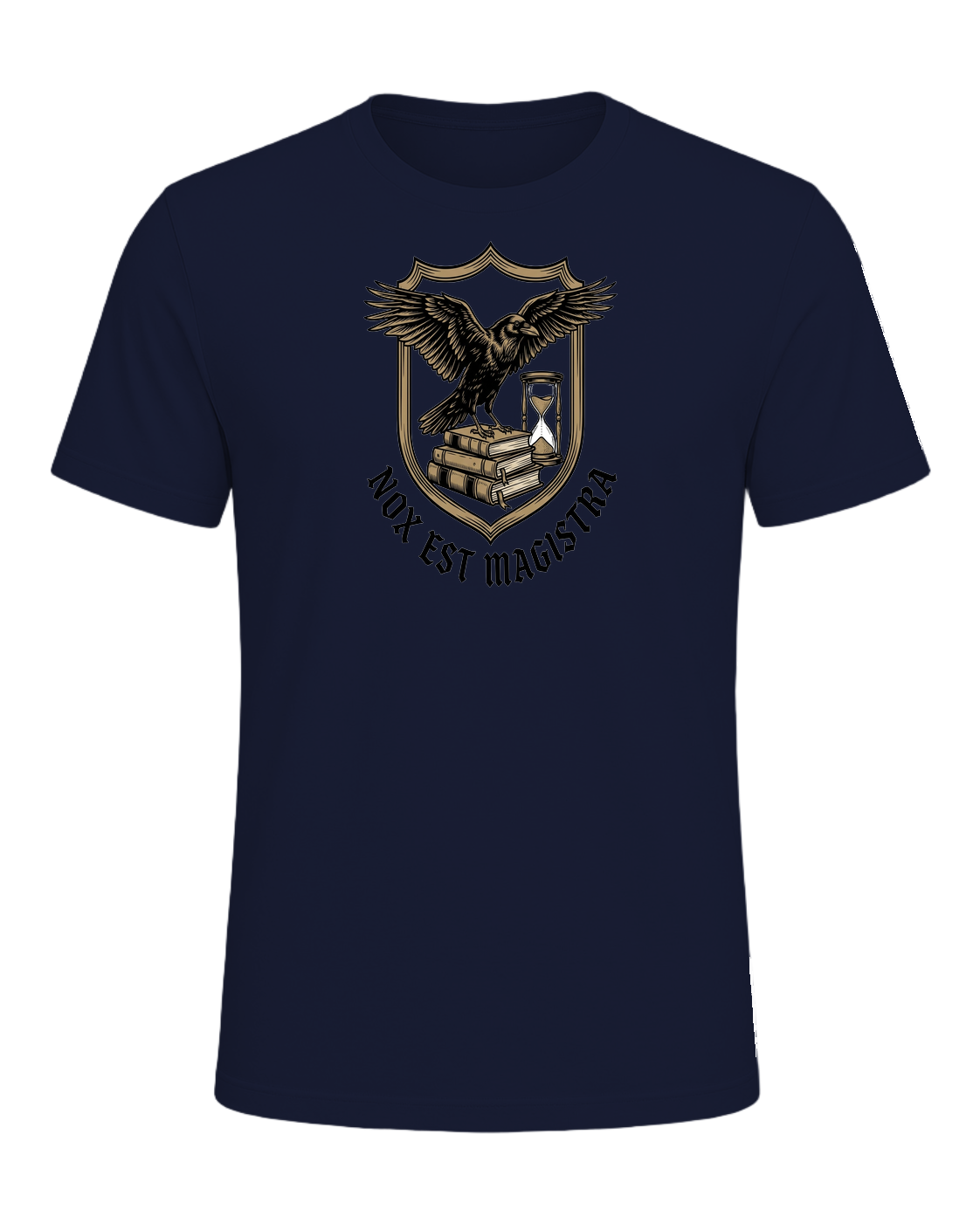 Latin Motto Crest — Navy