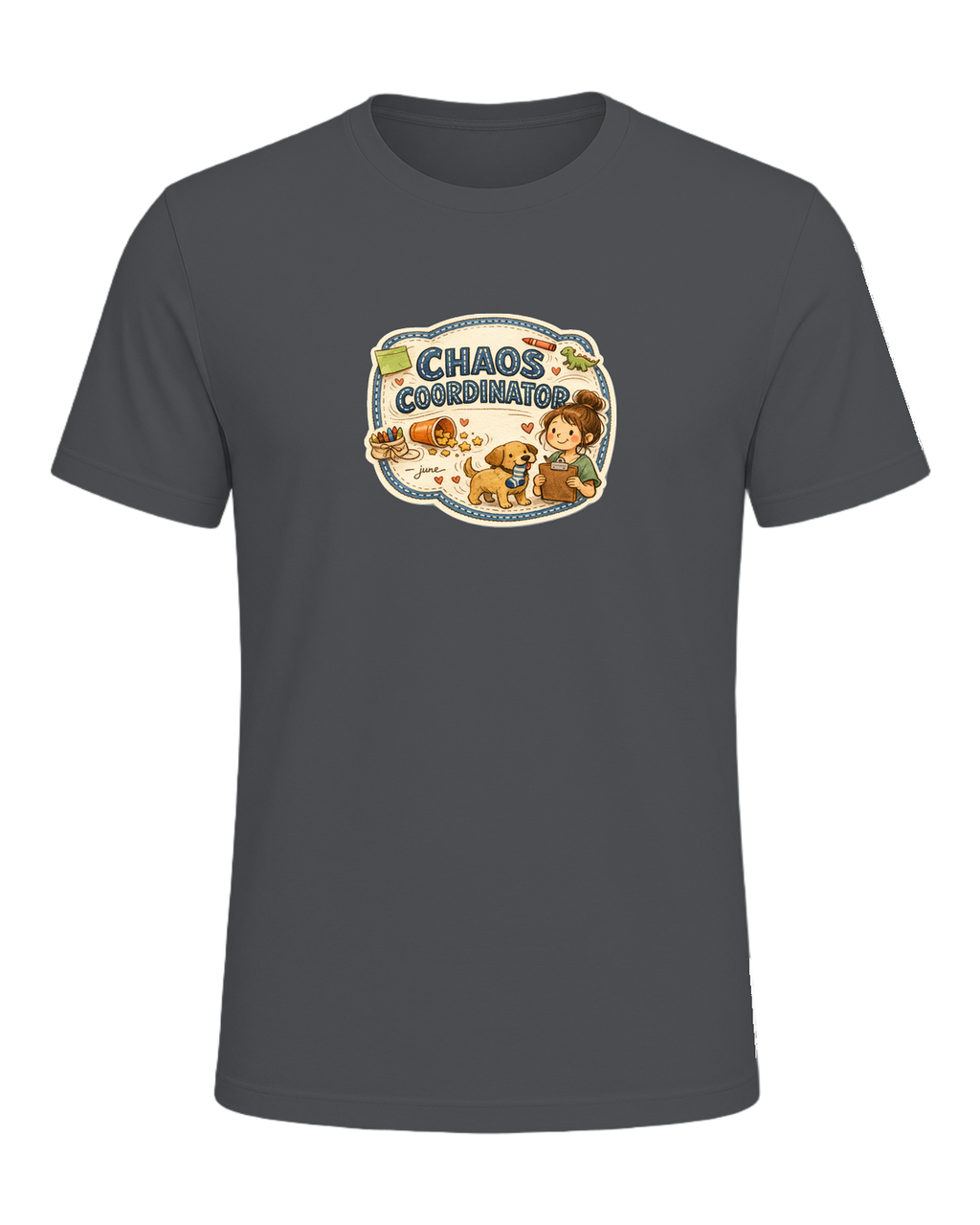 Chaos Coordinator Tee — Asphalt