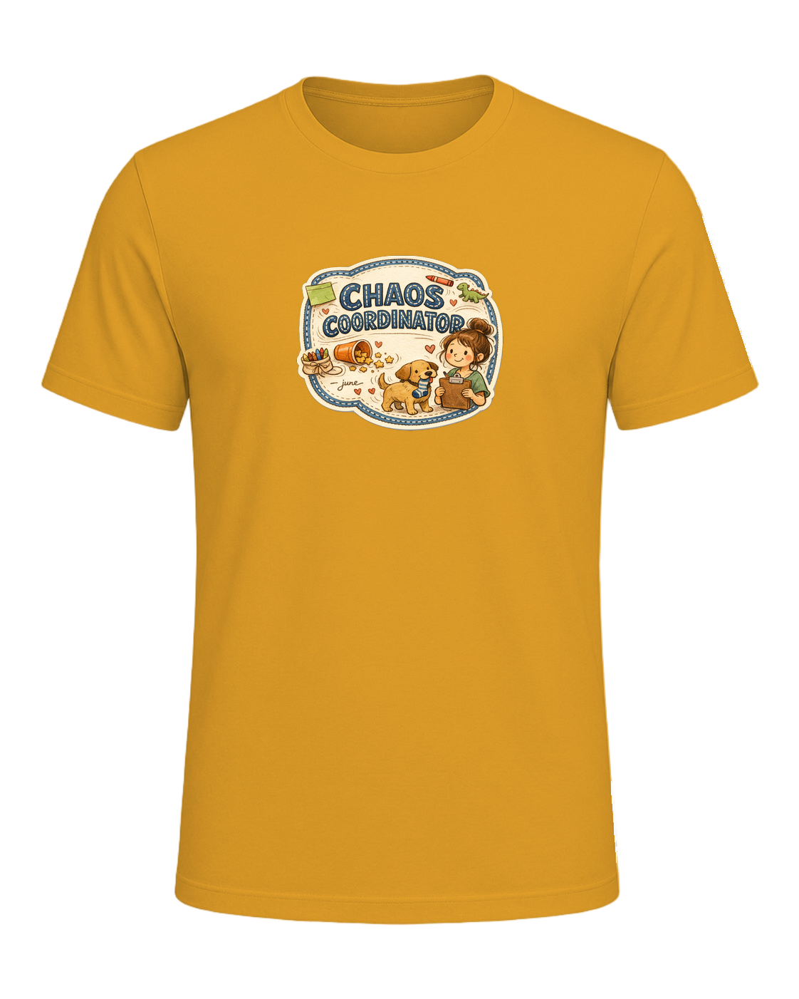 Chaos Coordinator Tee — Mustard