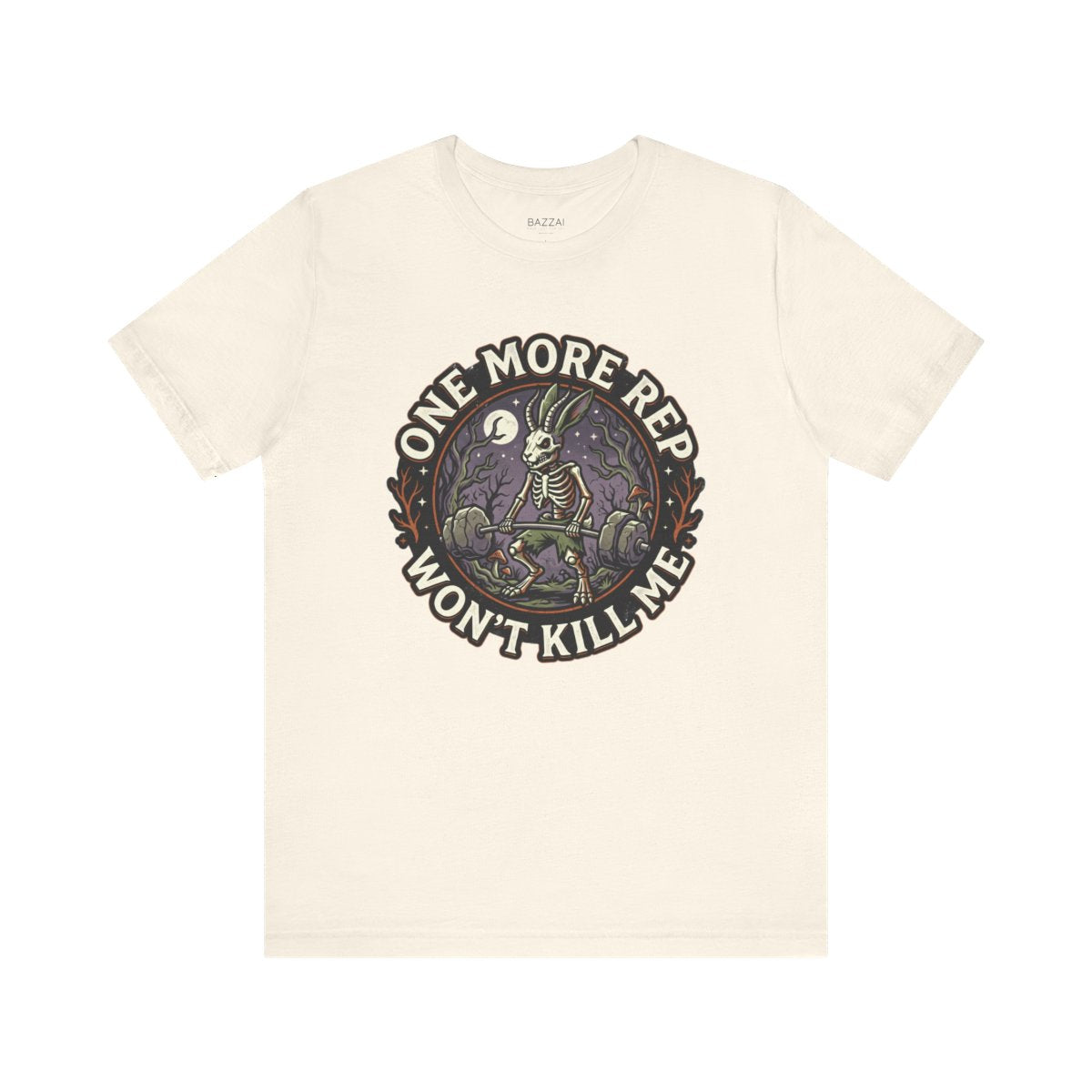 Lifting Humor T-Shirt — One More Rep Won't Kill Me — t-shirt design