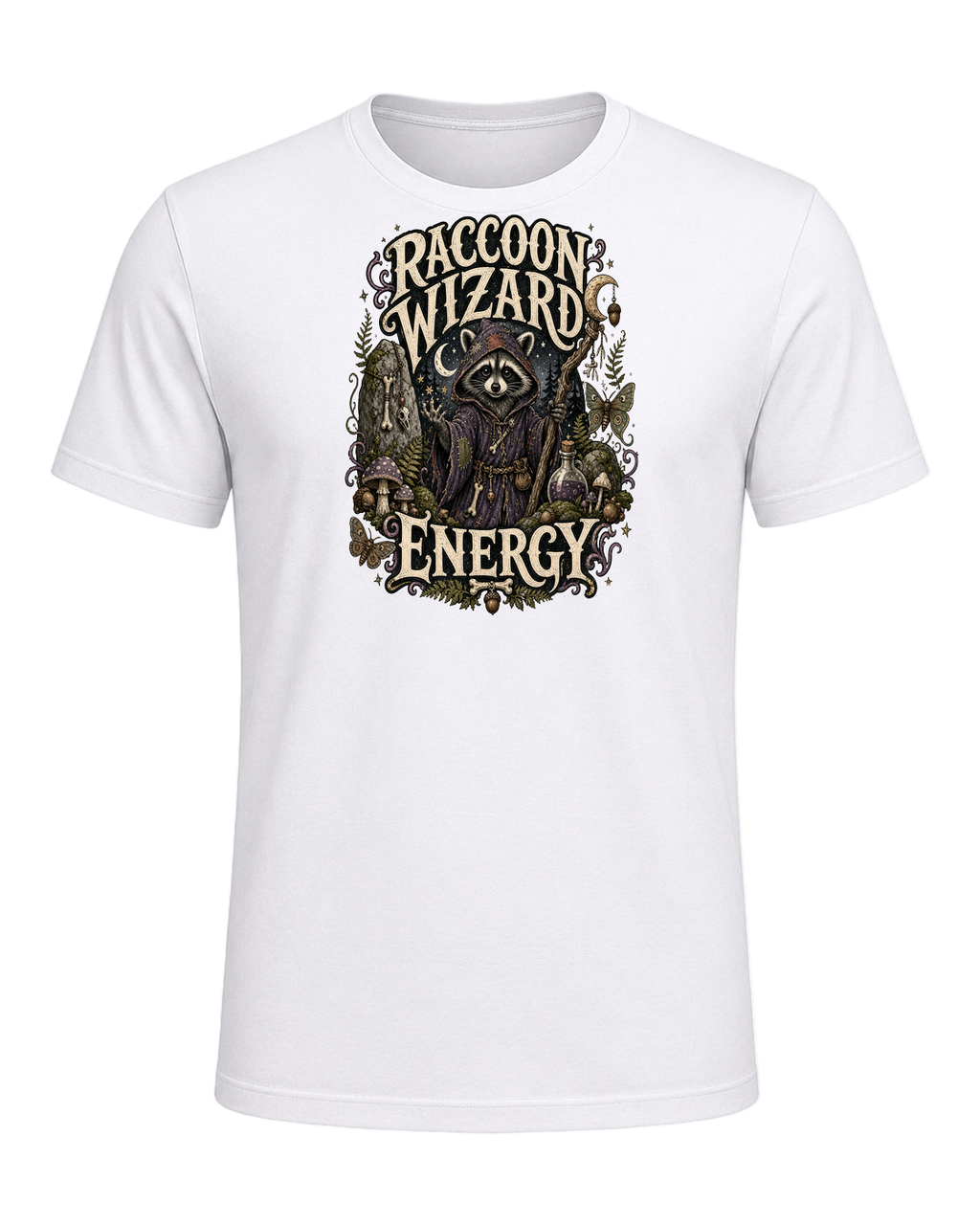 RACCOON WIZARD ENERGY — White