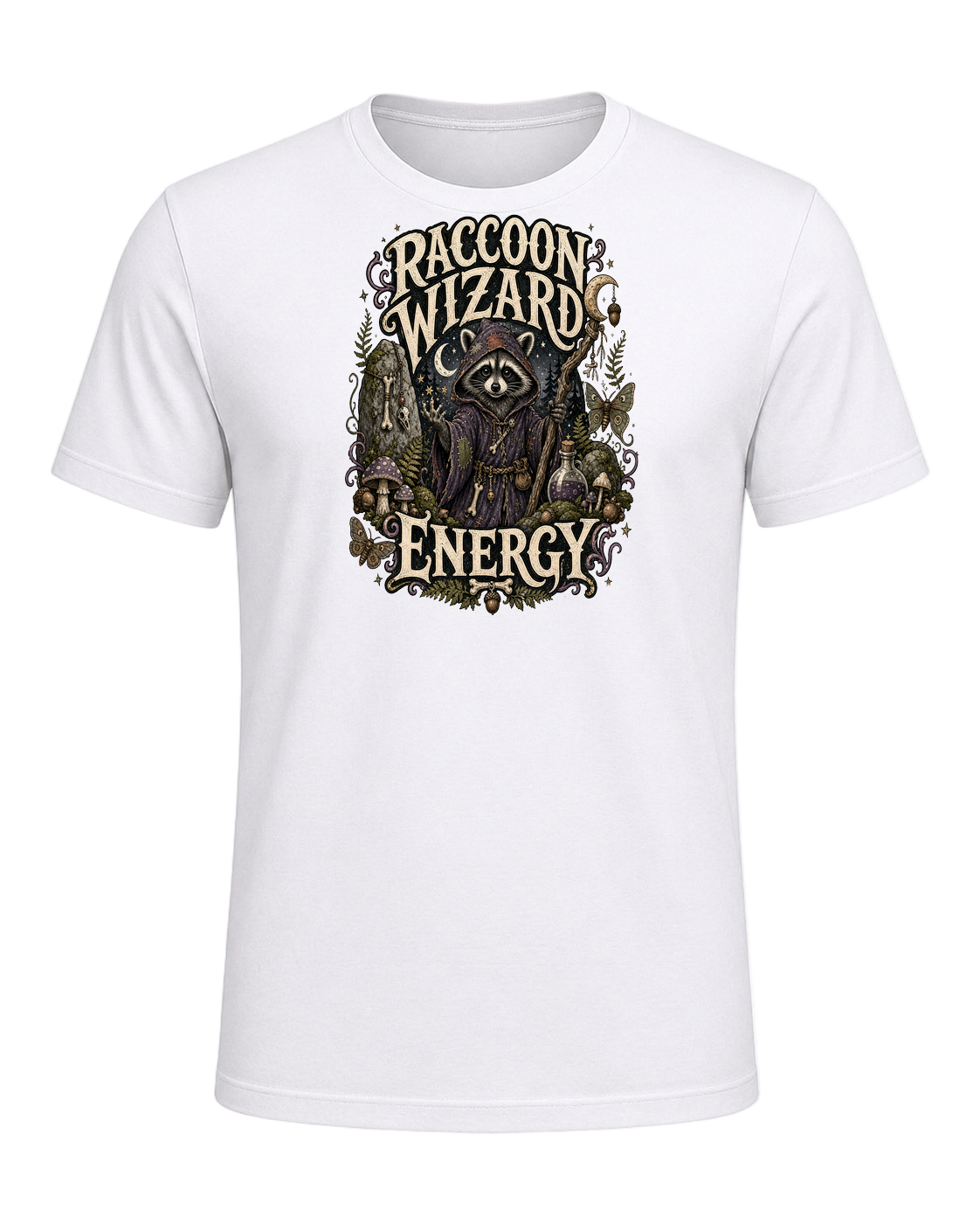 RACCOON WIZARD ENERGY — White