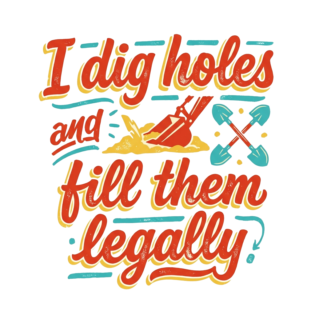 I dig holes and fill them legally