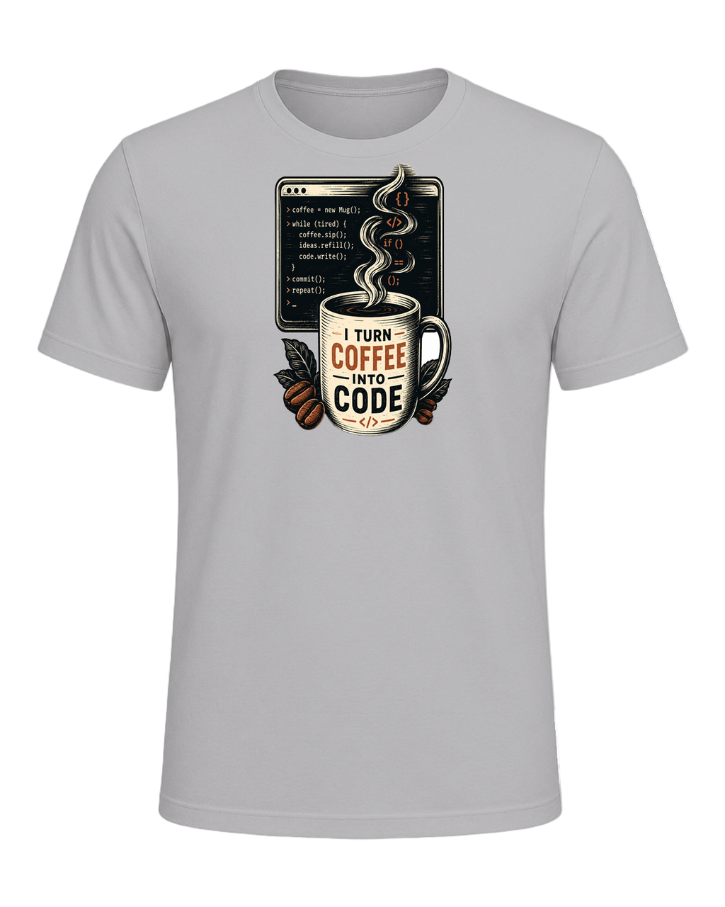 Coffee + Programmer — Athletic Heather