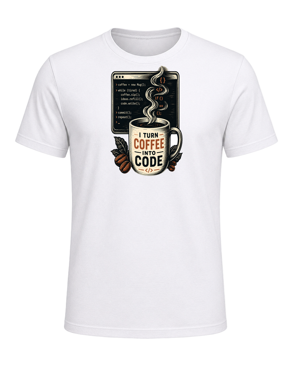 Coffee + Programmer — White