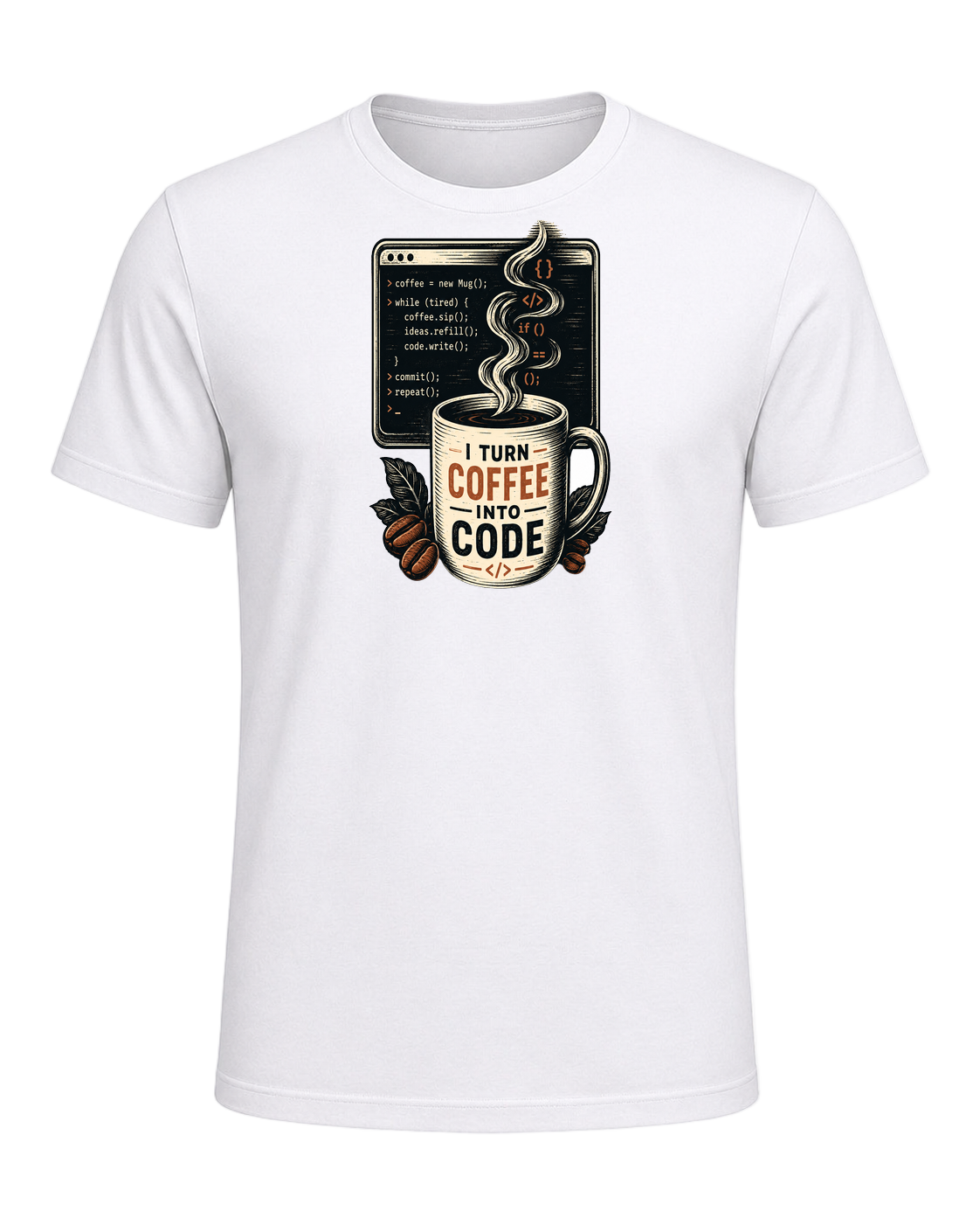 Coffee + Programmer — White