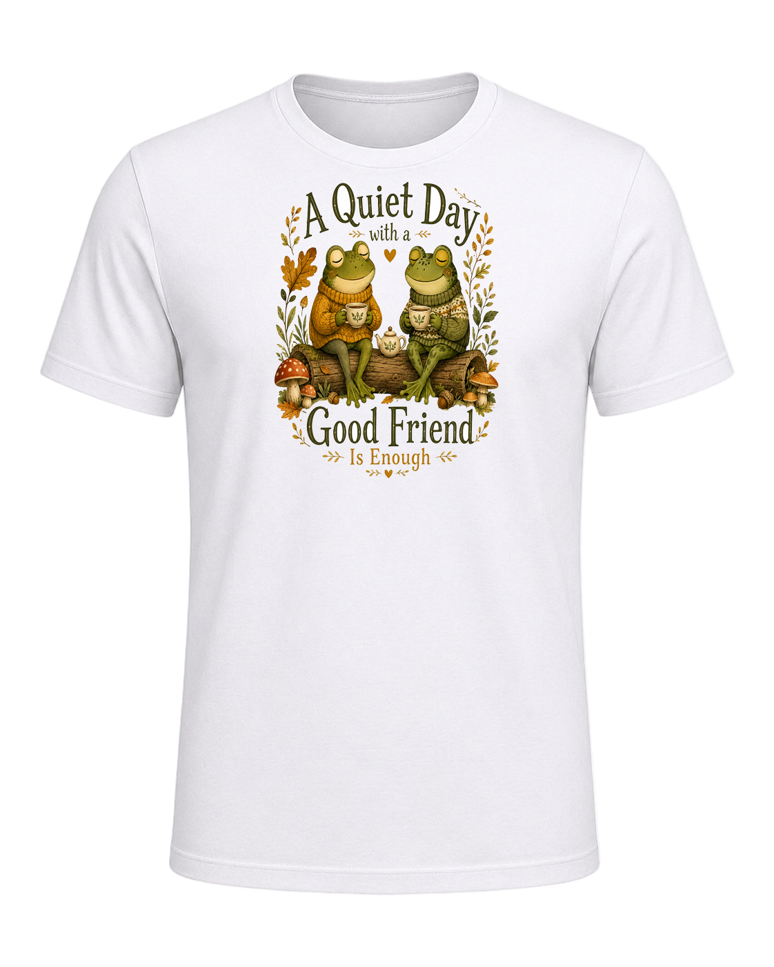 Cozy Frog Friends — White
