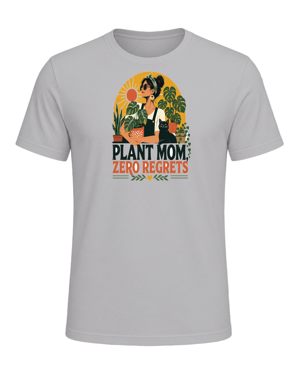 PLANT MOM, ZERO REGRETS — Athletic Heather