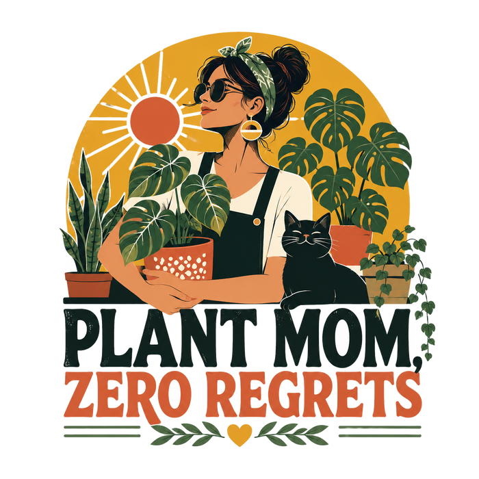 PLANT MOM, ZERO REGRETS — ILLUSTRATED TEE