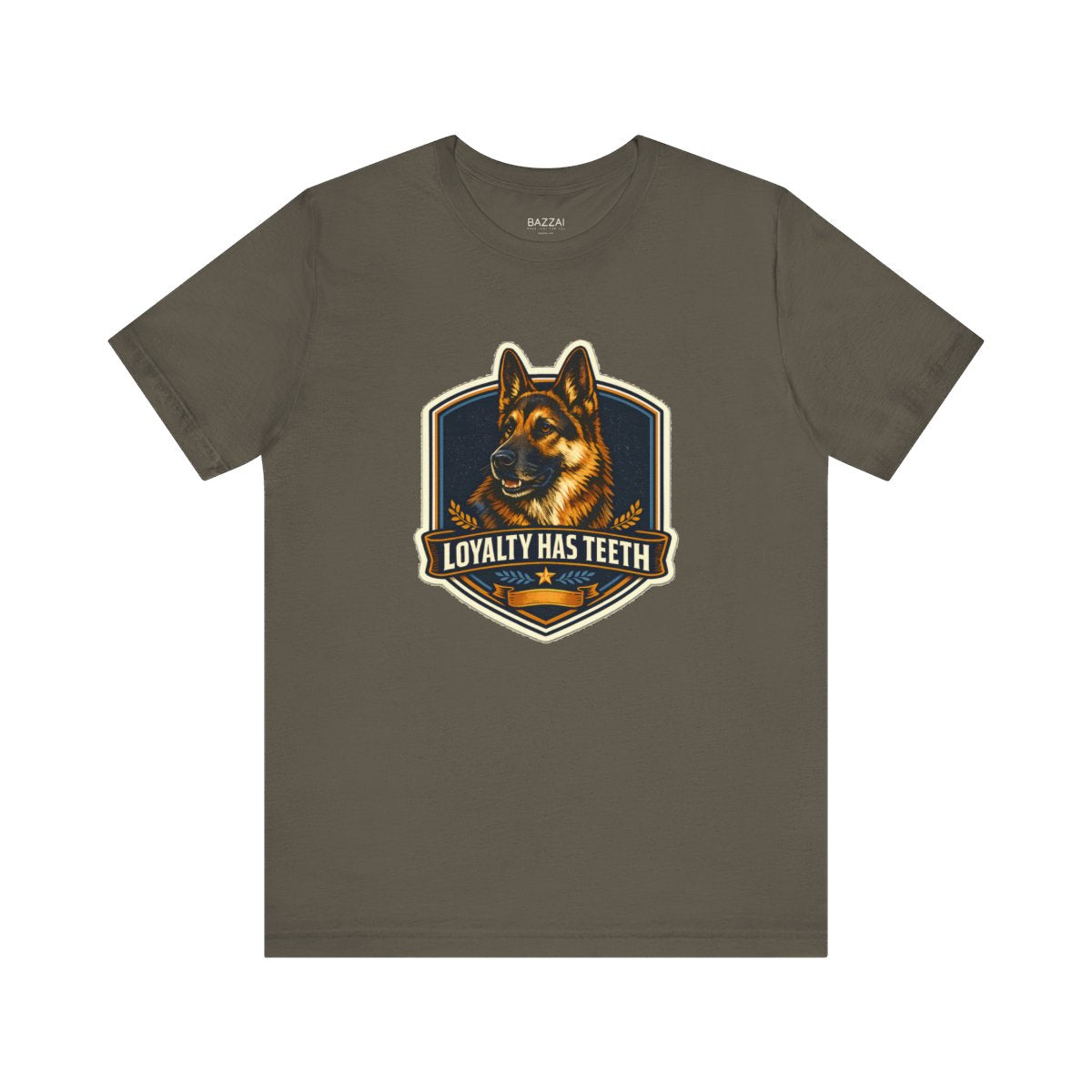 Guard Dog T-Shirt — Loyalty Has Teeth — german shepherd t-shirt design by June
