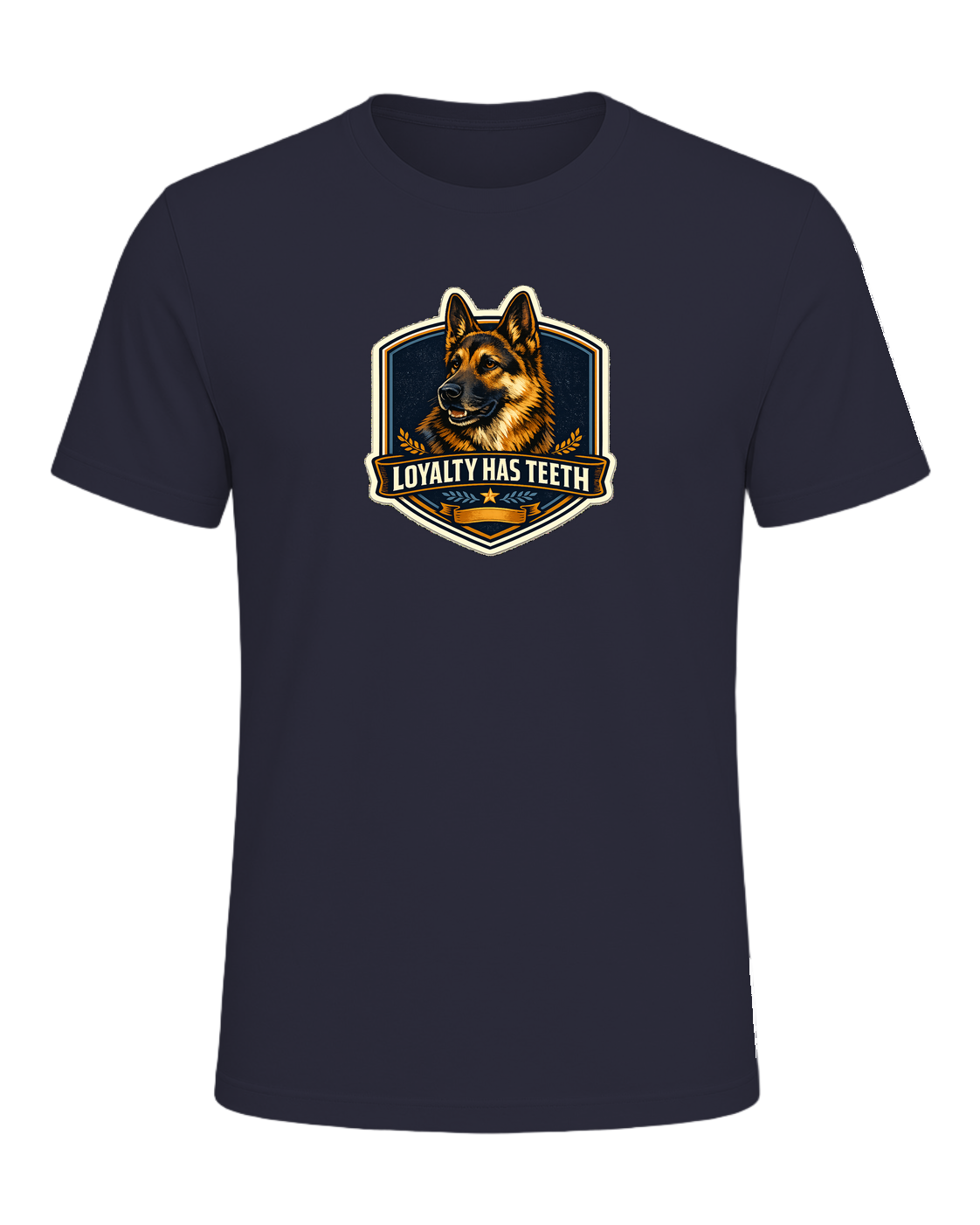 Loyalty Has Teeth Tee — Heather Navy