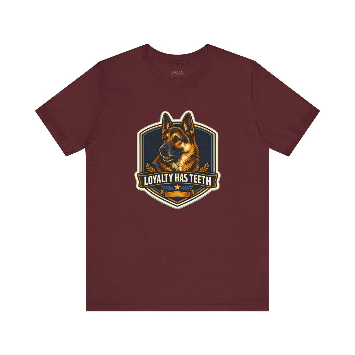 Guard Dog T-Shirt — Loyalty Has Teeth — german shepherd t-shirt design by June