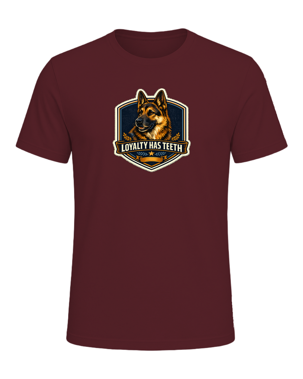 Loyalty Has Teeth Tee — Maroon