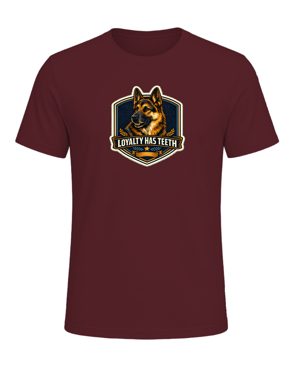 Loyalty Has Teeth Tee — Maroon