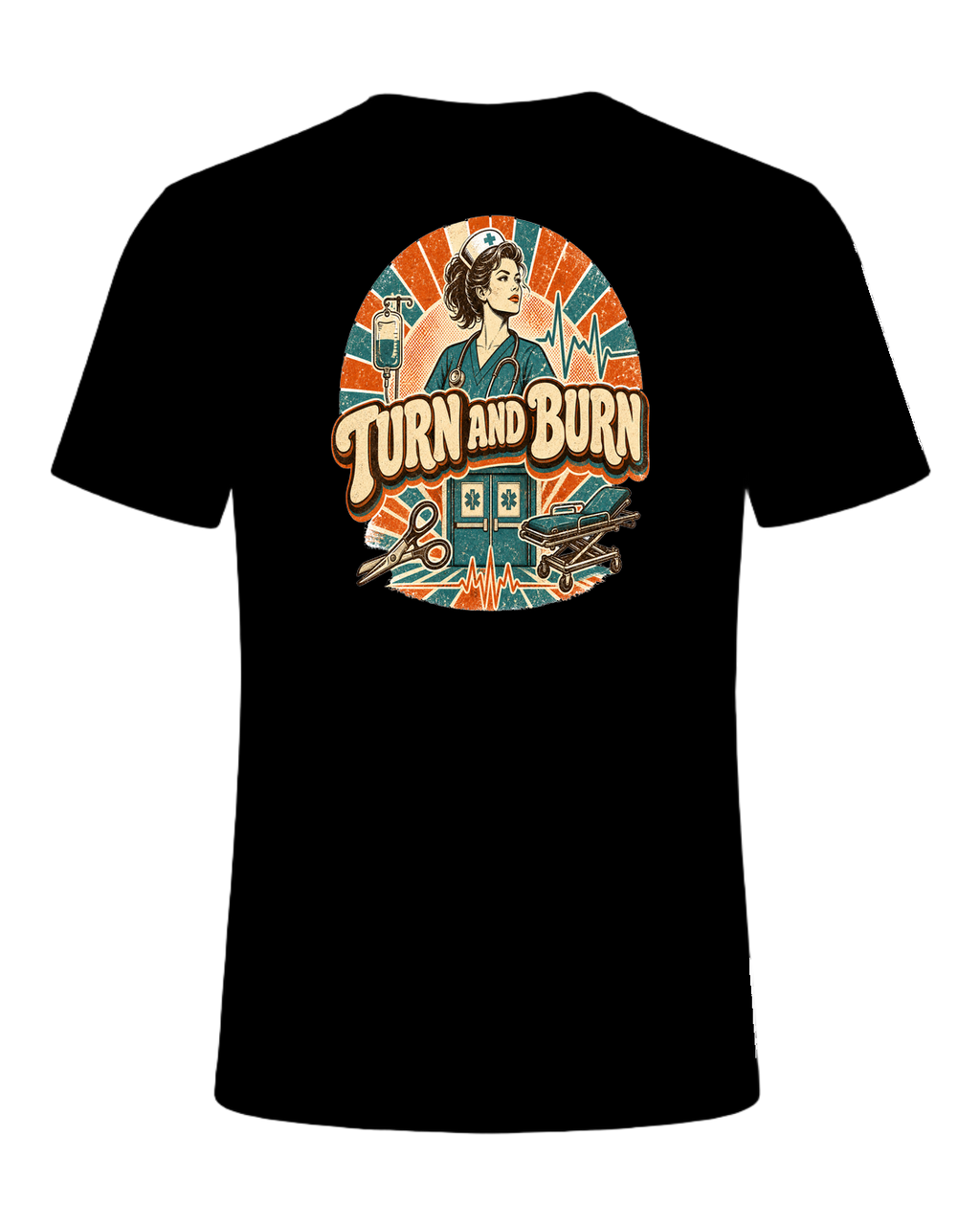 TURN AND BURN — Black