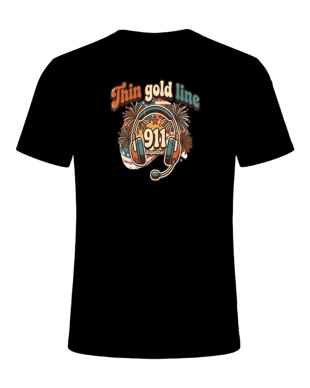 Thin gold line — Black