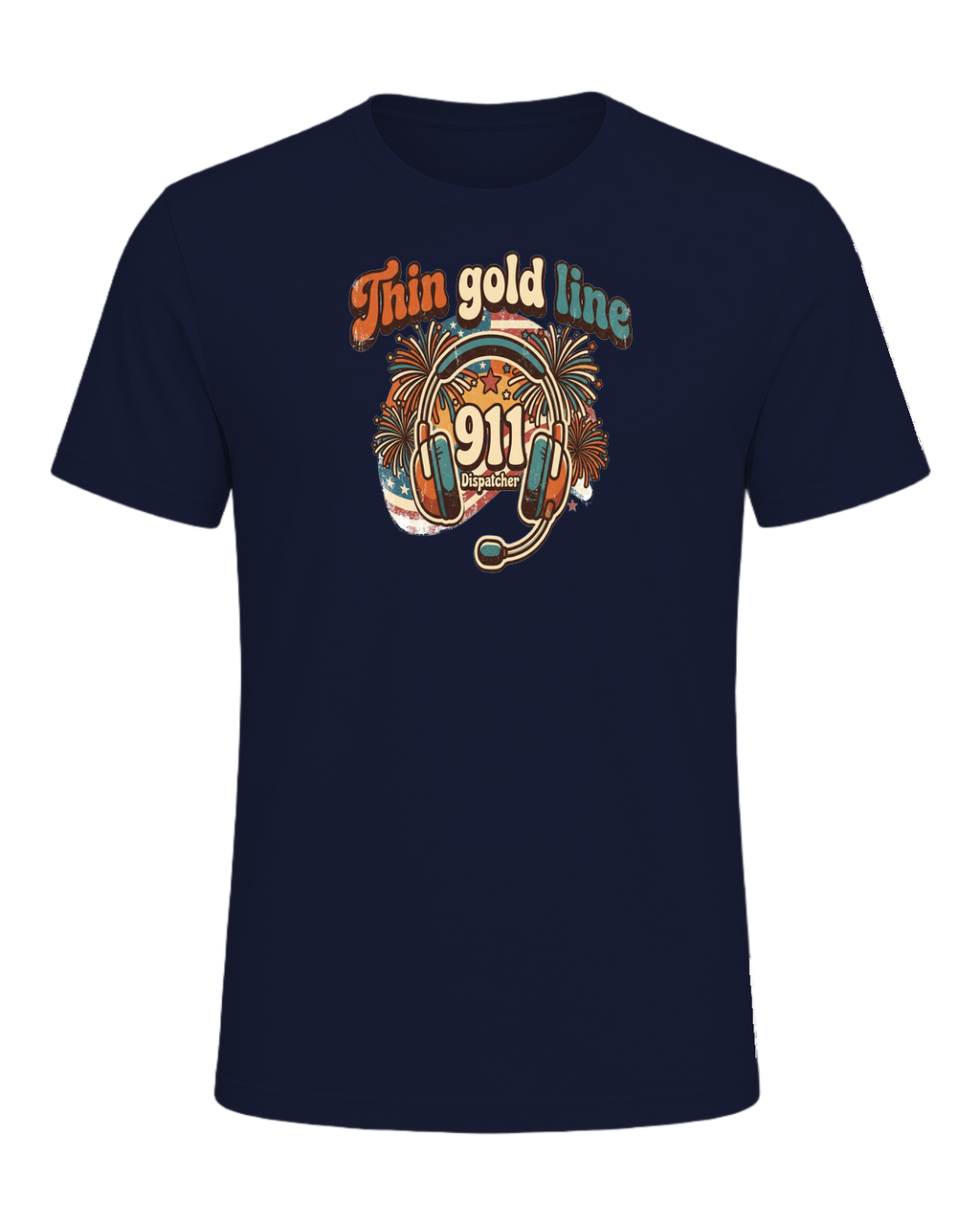 Thin gold line — Navy
