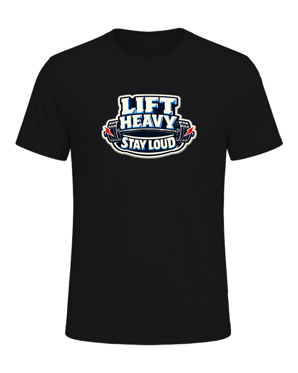 Lift Heavy Stay Loud Tee — Dark Grey Heather