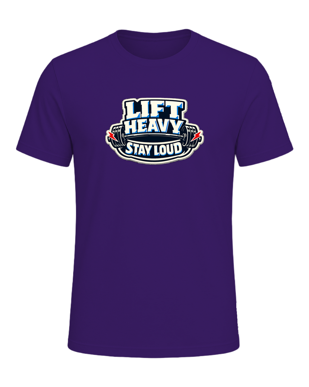 Lift Heavy Stay Loud Tee — Team Purple