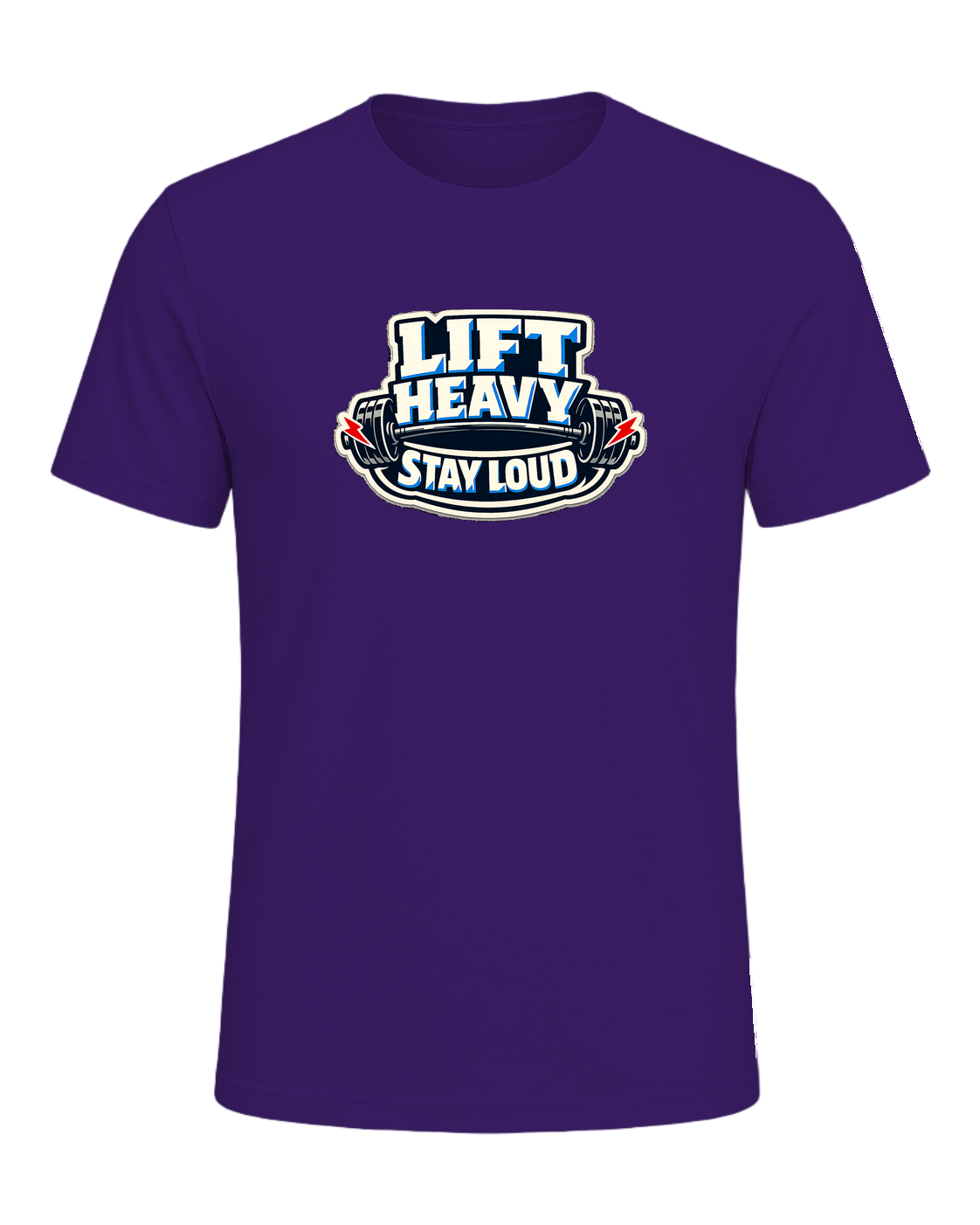 Lift Heavy Stay Loud Tee — Team Purple