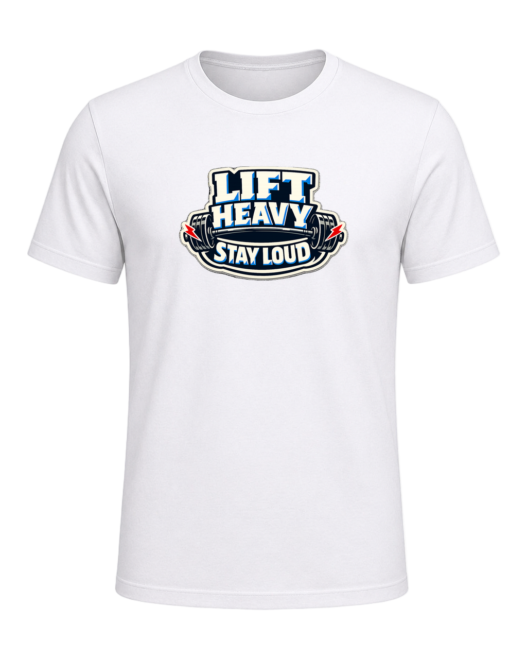 Lift Heavy Stay Loud Tee — White