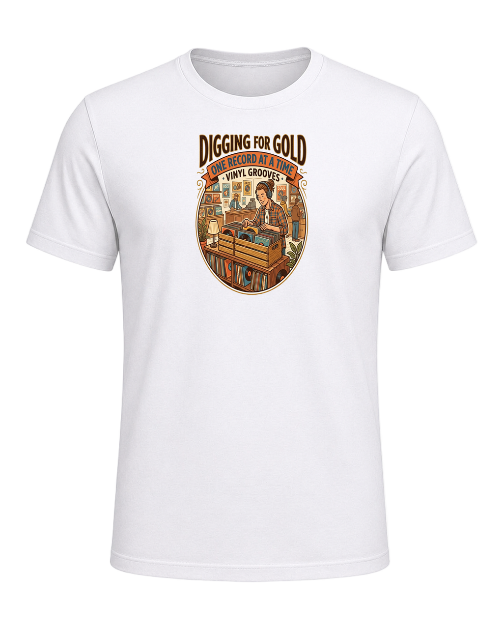 Vinyl Record Digger — White