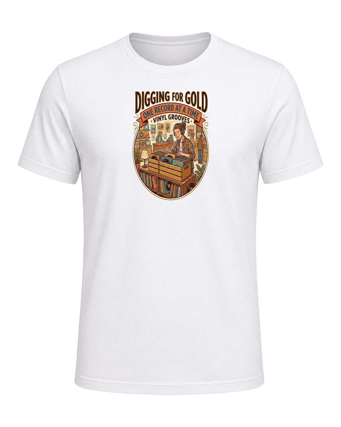 Vinyl Record Digger — White