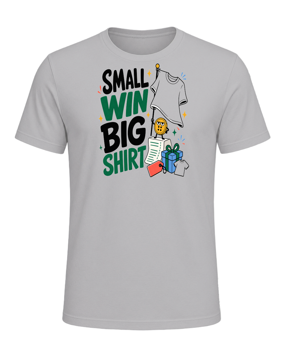 SMALL WIN BIG SHIRT — Athletic Heather