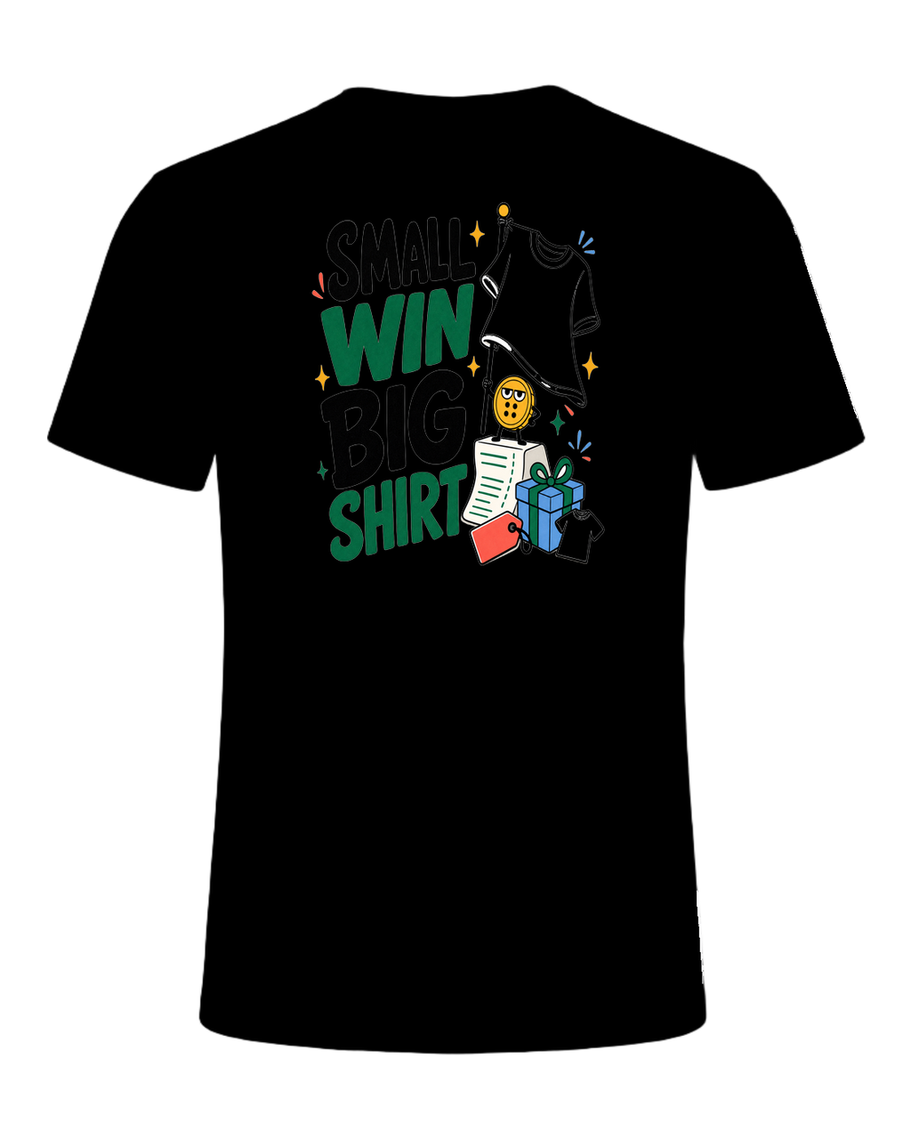 SMALL WIN BIG SHIRT — Black