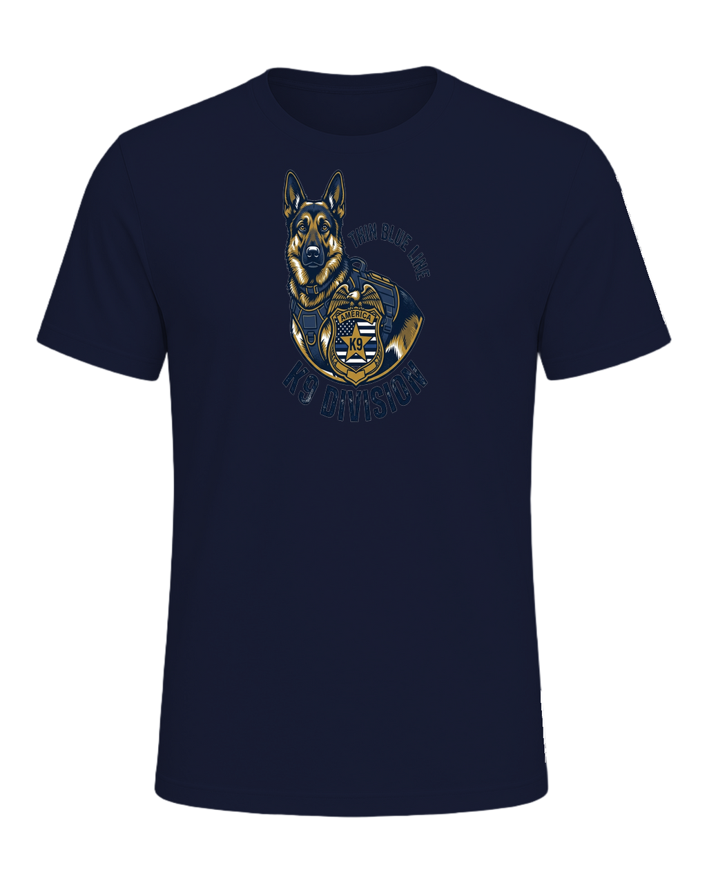 German Shepherd K9 Officer — Navy