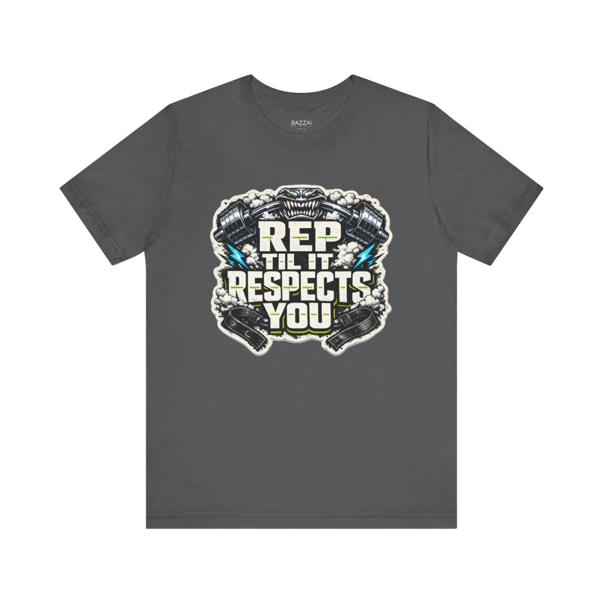 Weightlifting T-Shirt — Rep Til It Respects You — t-shirt design by Reggie